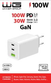 Nabíječka do sítě WG GaN, 100W, 1xUSB-A/2xUSB-C bílá

 obrázek produktu 5 z 5