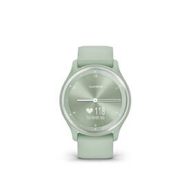 Chytré hodinky Garmin vívomove Sport - Silver / Cool Mint Silicone Band 

 obrázek produktu 2 z 7