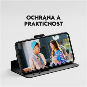 Pouzdro na mobil flipové PanzerGlass CARE Wallet Kickstand na Samsung Galaxy S25 černá barva
