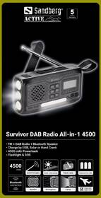 Radiopřijímač s DAB+ Sandberg Survivor All-in-1 4500 černý

 obrázek produktu 5 z 5