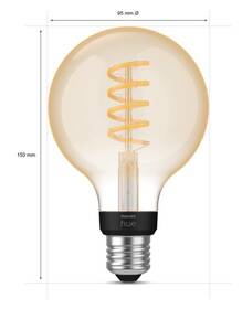Chytrá žárovka Philips Bluetooth, filament G93, 7W, E27, White Ambiance 

 obrázek produktu 3 z 7