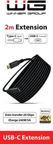 Kabel WG USB-C (M)/USB-C (F), prodlužovací, 2 m černý

 obrázek produktu 1 z 1