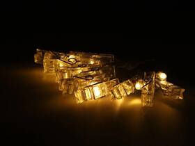 LED řetěz Tesla Lightning Kolíčky, 10LED, 3x AA baterie, časovač, 1m 

 obrázek produktu 1 z 2