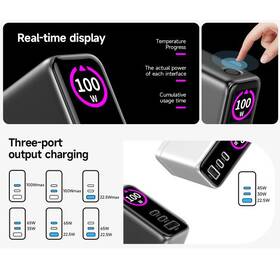 Nabíječka do sítě Celly 2x USB-C/USB-A, GaN, 100 W, s LCD displejem černý

 obrázek produktu 3 z 5