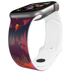 Řemínek Mi-Band na Apple Watch 42/44/45/49 mm - motiv Úplněk horách, bílý 

 obrázek produktu 2 z 3