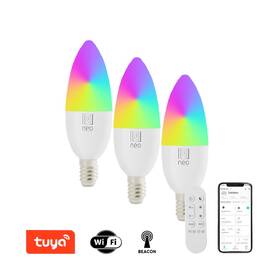 Chytrá žárovka IMMAX NEO LITE SMART E14, 6W, Wi-Fi, 3 ks 

 obrázek produktu 1 z 6