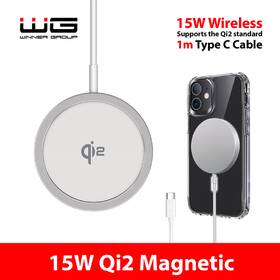 Bezdrátová nabíječka WG Fast Magnet Qi2 15W bílá

 obrázek produktu 1 z 1