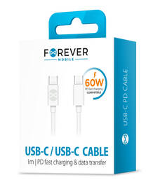 Kabel Forever USB-C/USB-C, 1m bílý

 obrázek produktu 1 z 1