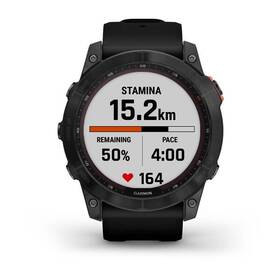 Chytré hodinky Garmin fenix 7X Solar - Gray / Black Silicone Band 

 obrázek produktu 2 z 10