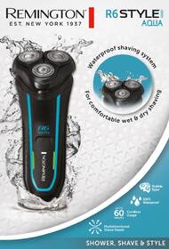 Holicí strojek Remington R6000 R6 Style Series Aqua Rotary Shaver černá barva
