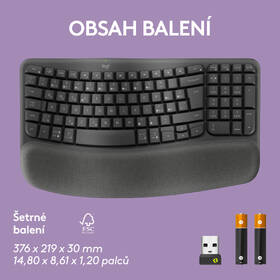 Klávesnice Logitech Wave Keys, CZ/SK layout grafitová

 obrázek produktu 13 z 13
