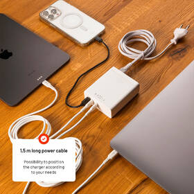 Nabíječka do sítě FIXED Charging Station, 2xUSB-C 1xUSB-A, GaN, PD 3.1, 140W bílá

 obrázek produktu 7 z 13