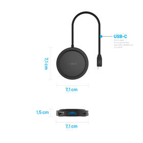 USB Hub FIXED MagHUB, 7-portový, s bezdrátovým nabíjením černý

 obrázek produktu 5 z 9