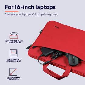 Brašna na notebook Trust Bologna Eco-friendly Slim na 16˝ červená

 obrázek produktu 7 z 12