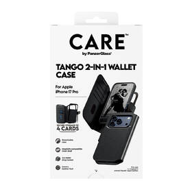 Pouzdro na mobil flipové PanzerGlass CARE MagSafe Tango 2v1 Wallet na Apple iPhone 17 Pro černé

 obrázek produktu 5 z 6