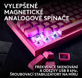 Klávesnice Logitech PRO X2 RAPID, US INT'L růžová

 obrázek produktu 8 z 14
