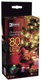 Vánoční osvětlení EMOS 80 LED, 8m, řetěz, vícebarevná, i venkovní použití 

 obrázek produktu 5 z 5