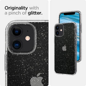 Kryt na mobil Spigen Liquid Crystal Glitter na Apple iPhone 12 mini průhledný

 obrázek produktu 6 z 12