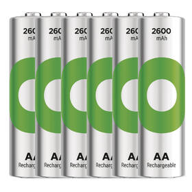 Baterie nabíjecí GP ReCyko 2600 AA (HR6), 6 ks 

 obrázek produktu 1 z 2