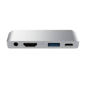 USB Hub Satechi USB-C Mobile Pro Hub (HDMI 4K,1x Jack 3,5mm,1x USB 3.0,1x USB-C) stříbrný

 obrázek produktu 3 z 8