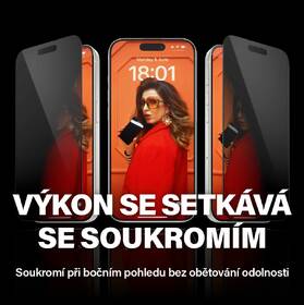 Tvrzené sklo PanzerGlass Privacy na Apple iPhone 15 Pro Max s instalačním rámečkem 

 obrázek produktu 8 z 10