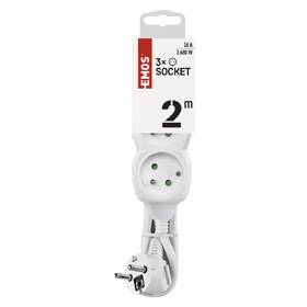 Kabel prodlužovací EMOS 3x zásuvka, 2m bílý

 obrázek produktu 1 z 4