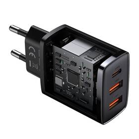 Nabíječka do sítě Baseus 2x USB-A, 1x USB-C, 30W černá

 obrázek produktu 4 z 11