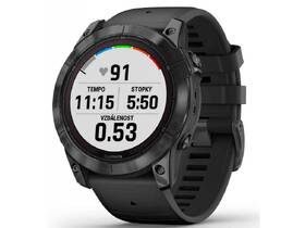 Chytré hodinky Garmin fenix 7X Pro Sapphire Solar - Titan Carbon Grey / Black Silicone Band 

 obrázek produktu 3 z 11