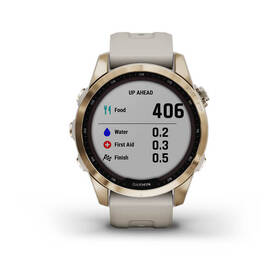 Chytré hodinky Garmin fenix 7S Sapphire Solar - Titan Cream Gold/Sand Silicone Band 

 obrázek produktu 4 z 10