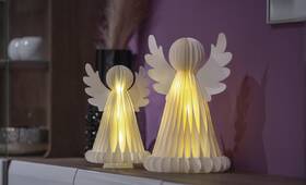 LED dekorace EMOS papírový andělé se stojánkem, 20LED, 28/38 cm, teplá bílá (2 ks) 

 obrázek produktu 7 z 8