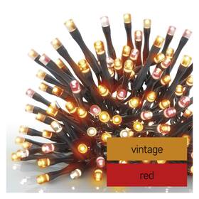 Vánoční osvětlení EMOS 120 LED řetěz - 12 m, pulzující, venkovní i vnitřní, vintage/červená 

 obrázek produktu 2 z 7