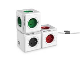 Rozbočovací zásuvka Powercube USB,  4x zásuvka, 2x USB šedá/bílá

 obrázek produktu 2 z 3