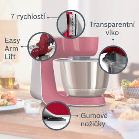 Kuchyňský robot Bosch MUM58720 stříbrný/červený

 obrázek produktu 8 z 10