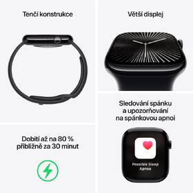 Chytré hodinky Apple GPS + Cellular 42mm pouzdro z klavírně černého hliníku - černý sportovní řemínek - S/M 

 obrázek produktu 2 z 8