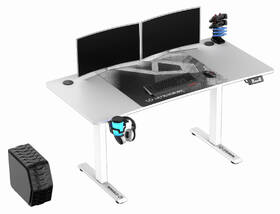 Herní stůl ULTRADESK LEVEL V2 WHITE, 140×68cm, 72-117cm, XXL mouse pad bílý

 obrázek produktu 4 z 14