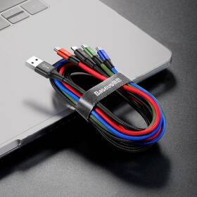 Kabel Baseus 4v1, USB/2x USB-C, Lightning, Micro USB, 1,2m černý

 obrázek produktu 3 z 5