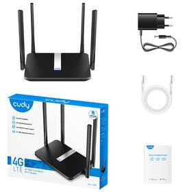 Router Cudy LT500_EU AC1200 Wi-Fi Mesh 4G/LTE černá barva
