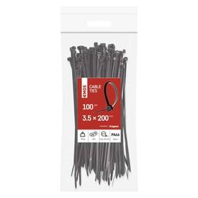 Stahovací pásky EMOS 200×3,5MM, 100KS černé

 obrázek produktu 2 z 10