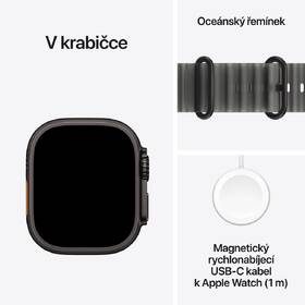 Chytré hodinky Apple GPS + Cellular 49 mm černý titan, průsvitně černý oceánský řemínek 

 obrázek produktu 6 z 6