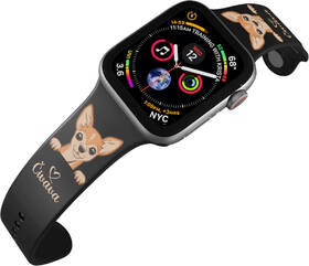 Řemínek Mi-Band na Apple Watch 42/44/45/49 mm - motiv Čivava na černé, černý 

 obrázek produktu 3 z 3