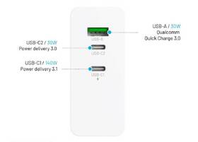 Nabíječka do sítě FIXED Charging Station, 2xUSB-C 1xUSB-A, GaN, PD 3.1, 140W bílá

 obrázek produktu 13 z 13