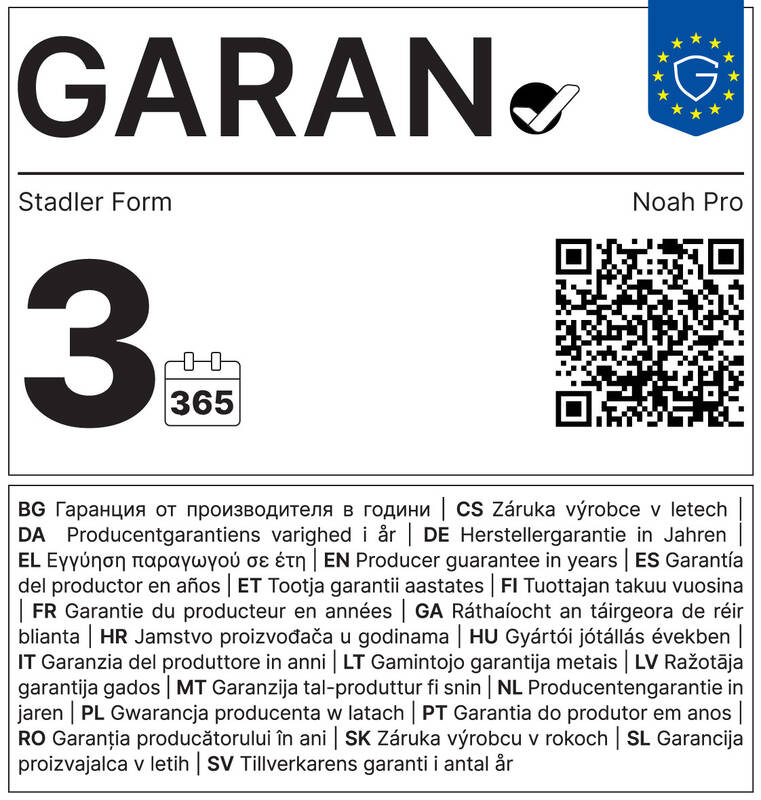 Harmonizovaný štítek pro obchodní záruku (GARANCE+)