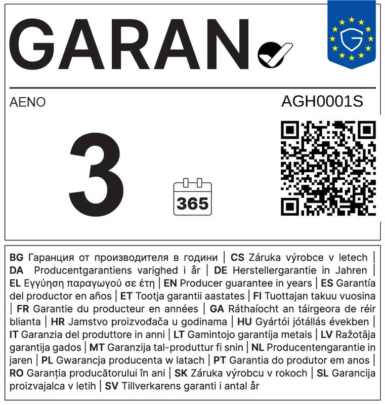 Harmonizovaný štítek pro obchodní záruku (GARANCE+)