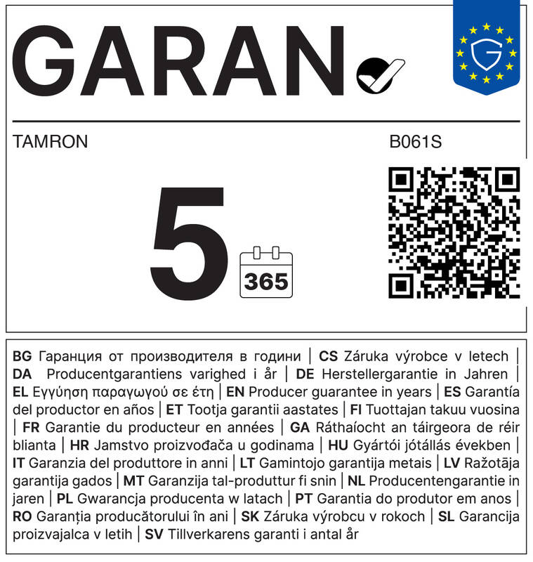 Harmonizovaný štítek pro obchodní záruku (GARANCE+)