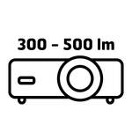 Svítivost projektoru od 300 do 500 lumenů