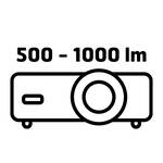 Svítivost projektoru od 500 do 1000 lumenů