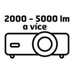 Svítivost projektoru od 2000 do 5000 lumenů a více