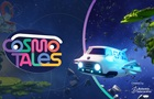 Létající auto ve vesmíru, logo hry Cosmo Tales – screenshot z  teaseru hry