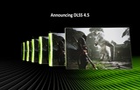 NVIDIA DLSS 4.5, několik snímků seřazených za sebou znázorňuje vylepšení obrazu pomocí nové technolo