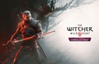 Geralt drží v rukou meč, logo The Witcher 3: Wild Hunt Songs of the Past